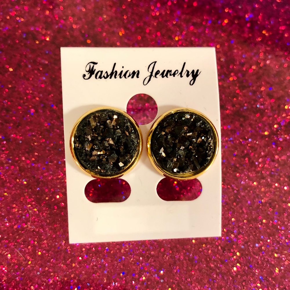 Gorgeous Brown Druzy Earrings